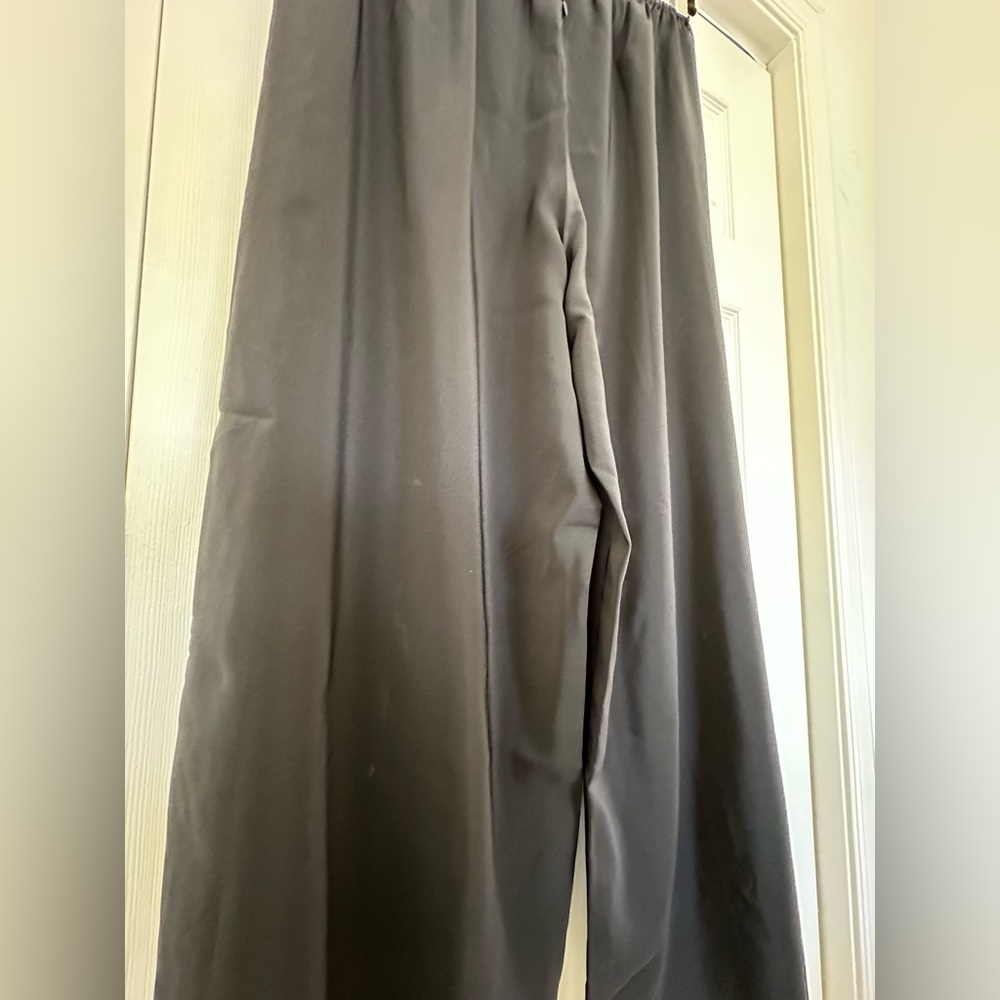 Rosamosario 100% Silk Crepe Palazzo Trousers Black Silk Palazzo Pajama Pant - Picture 11 of 14